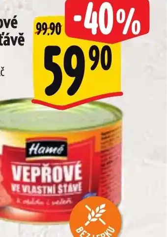 Albert Hamé Vepřové ve vlastní šťávě nabídka
