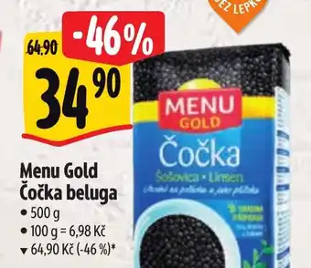 Albert Menu Gold Čočka beluga nabídka