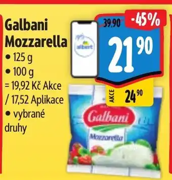 Albert Galbani Mozzarella nabídka