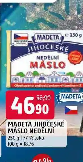 Terno Madeta jihočeské máslo nedělní 250 g nabídka