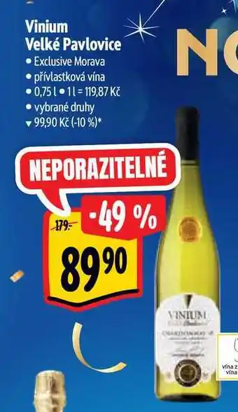 Albert Vinium velké pavlovice 0,75 l nabídka