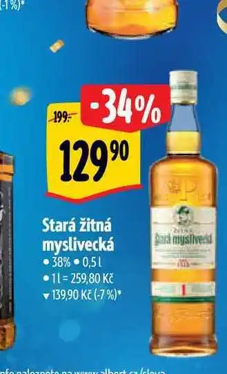 Albert Stará žitná myslivecká 0,5 l nabídka