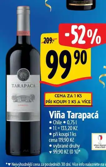 Albert Viña tarapacá 0,75 l nabídka