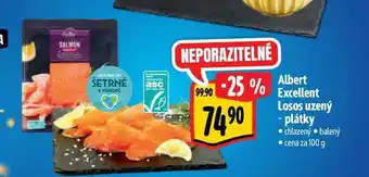 Albert Albert excellent losos uzený - plátky 100 g nabídka