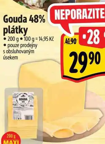 Albert Gouda 48% plátky 200 g nabídka