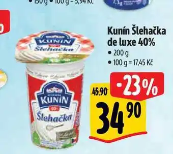 Albert Kunín šlehačka de luxe 40% • 200 g nabídka