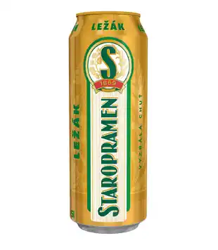 Tesco Staropramen ležák, světlé pivo (plechovka) 0.5l nabídka