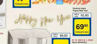 Tesco Závěsný nápis happy new year nabídka