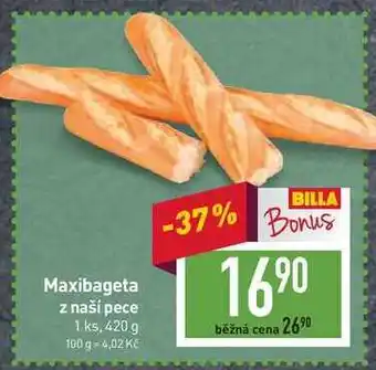 Billa Maxibageta z naší pece 1 ks, 420 g nabídka