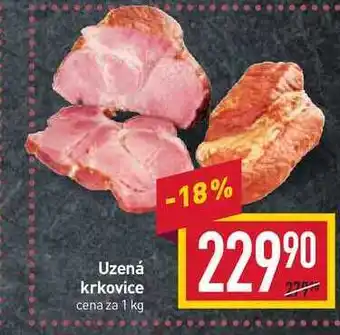 Billa Uzená krkovice cena za 1 kg nabídka