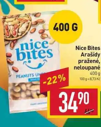 Billa Nice bites arašídy pražené, neloupané 400 g nabídka
