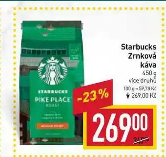 Billa Starbucks zrnková káva 450 g nabídka