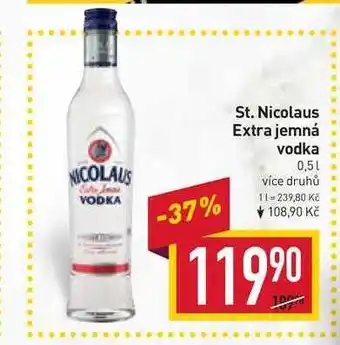 Billa St. nicolaus extra jemná vodka 0,5l nabídka