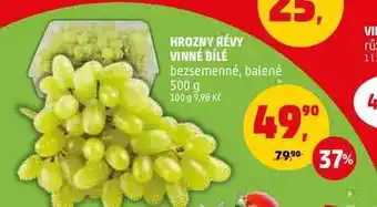 Penny Market Hrozny révy vinné bílé bezsemenné, balené, 500 g nabídka