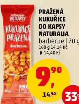 Penny Market Pražená kukuřice do kapsy naturalia barbecue, 70 g nabídka