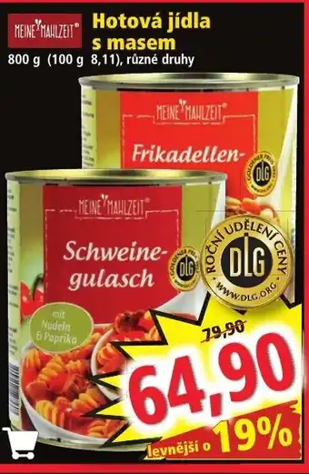 Norma Hotová jídla s masem nabídka