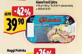 Albert Giana tresčí játra nabídka