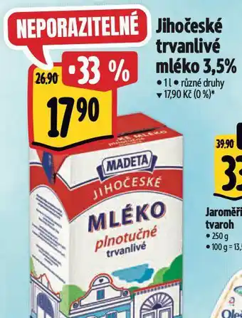 Albert Jihočeské trvanlivé mléko nabídka
