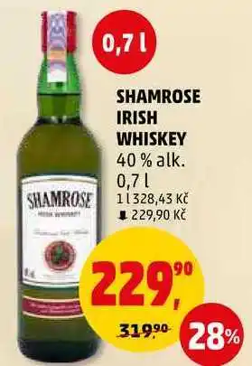 Penny Market Shamrose irish whiskey 40% alk., 0,7 l nabídka