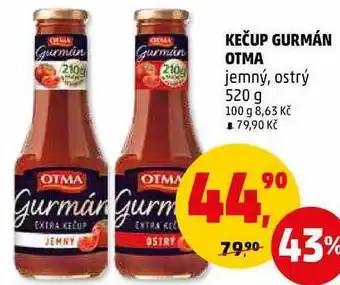 Penny Market Kečup gurmán otma jemný, 520 g nabídka