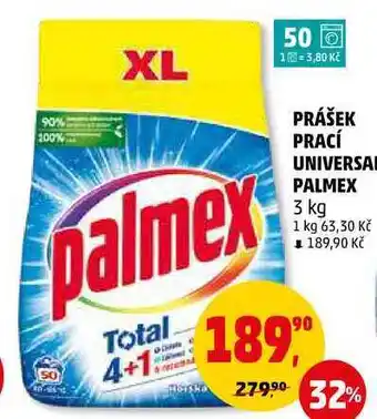Penny Market Prášek prací universal palmex, 3 kg nabídka