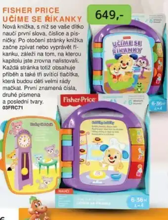 Dráčik FISHER PRICE UČÍME SE ŘÍKANKY nabídka