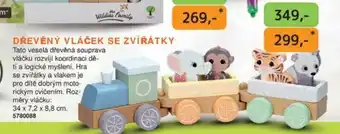DŘEVĚNÝ VLÁČEK SE ZVÍŘÁTKY
