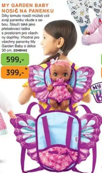 Dráčik MY GARDEN BABY NOSIČ NA PANENKU nabídka