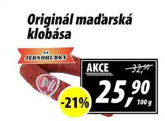 ZEMAN Originál madarská klobása, 100 g nabídka