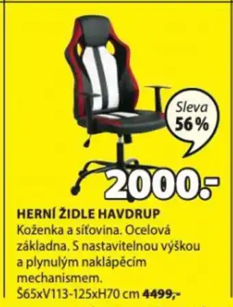 JYSK HERNÍ ŽIDLE HAVDRUP nabídka