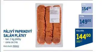 Makro PÁLIVÝ PAPRIKOVÝ SALÁM PLÁTKY nabídka