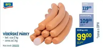 Makro VÍDEŇSKÉ PÁRKY nabídka