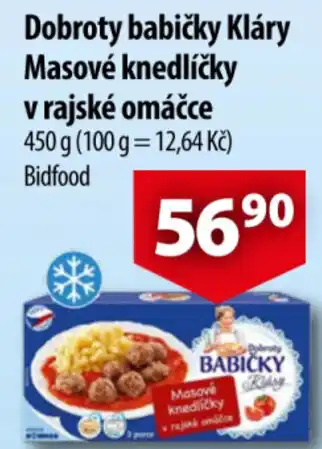 CBA Dobroty babičky Kláry Masové knedlíčky v rajské omáčce nabídka