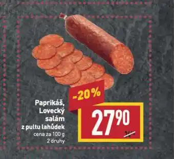 Billa Paprikáš nabídka