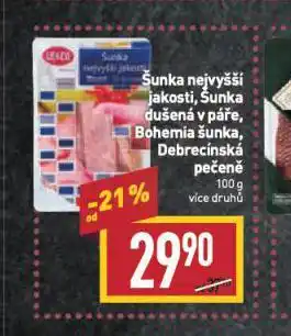 Billa Šunka dušená v páře nabídka