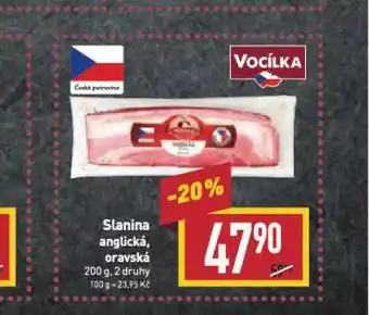 Billa Anglická slanina nabídka
