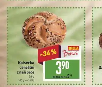 Billa Kaiserka cereální nabídka