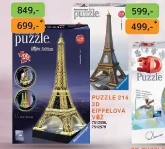 Dráčik PUZZLE 216 3D EIFFELOVA VĚŽ nabídka