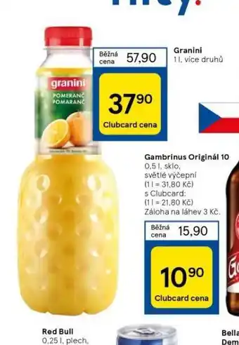Tesco Granini nabídka
