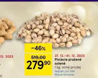 Tesco Pistácie pražené solené nabídka