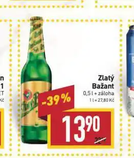 Billa Pivo zlatý bažant nabídka