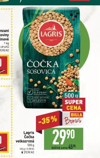 Billa Lagris čočka velkozrnná nabídka