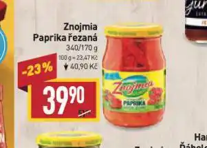 Billa Znojmia paprika řezaná nabídka