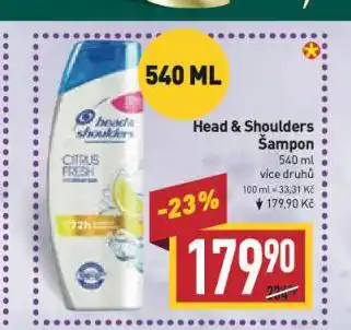 Billa Head&shoulders šampon nabídka