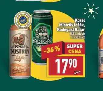 Billa Pivo radegast ratar nabídka