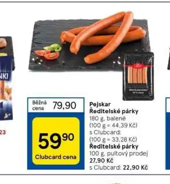 Tesco Ředitelské párky nabídka