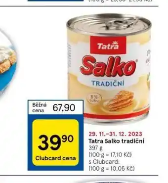Tesco Tatra salko tradiční nabídka