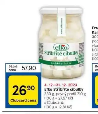Tesco Efko stříbřité cibulky nabídka