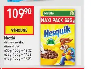Globus Nestlé dětské cereálie nabídka