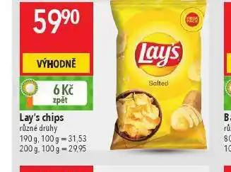 Globus Lay's chipsy nabídka